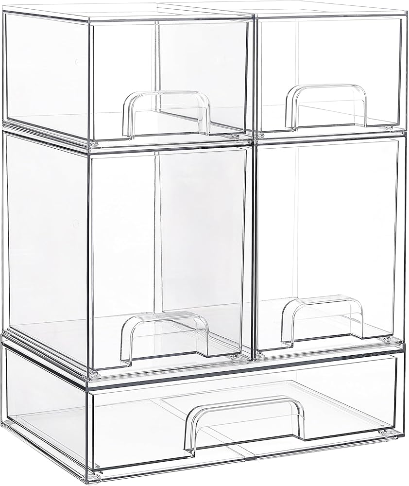 Vtopmart Stackable Storage Drawers Set of 5